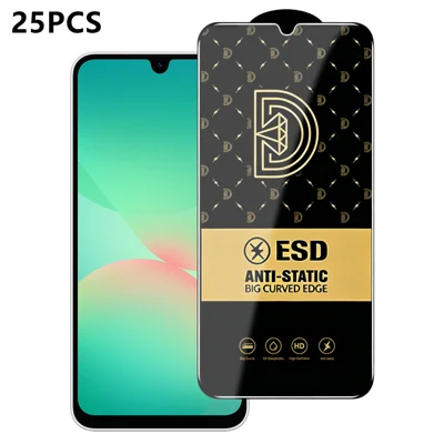  Pour Samsung Galaxy A26 5G 25 pièces Protecteur d'écran Antistatique Impression Sérigraphique Verre d'Alumine Moyenne HD Film Clair - Transparent