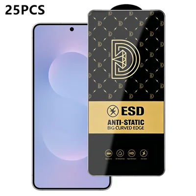  Für Samsung Galaxy S25 Edge 25 Stück Displayschutzfolie Anti-Statik Silk Printing Medium Alumina Glas HD Klarfolie - Transparent