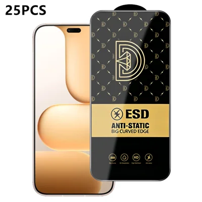 Per Honor 600 Lite 5G 25 Pezzi Pellicola Protettiva Anti-statica con Stampa Serigrafata in Vetro Media Allumina HD Trasparente - Trasparente