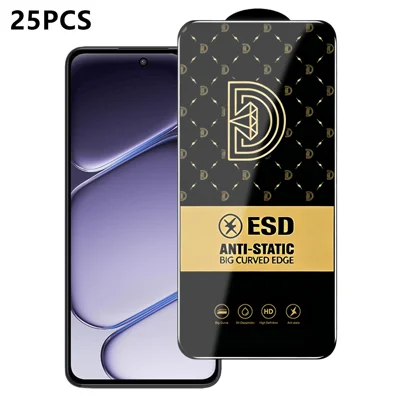  For OnePlus Nord CE6 Lite 5G 25Pcs Screen Protector Anti-static Silk Printing Medium Alumina Glass HD Clear Film - Transparent