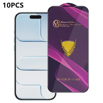 Voor iPhone Air 10 stuks Screenprotector Volledige Afdekking Antistatisch Transparant Hoge Aluminium-silicium Glasfolie - Transparant