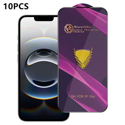  Dla iPhone 16e / iPhone 17e 10 szt. Ochrona ekranu Pełne przykrycie Antystatyczna Przezroczysta Folia z wysokiej jakości szkła aluminiowo-krzemowego - Przezroczysta
