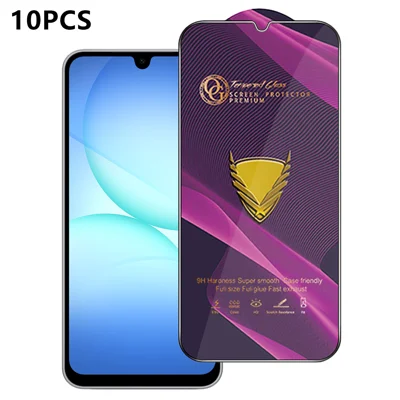 For Samsung Galaxy A27 5G 10Pcs Screen Protector Full Cover Anti-Static Clear High Aluminium-silicon Glass Film - Transparent