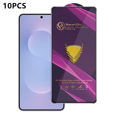 Für Samsung Galaxy S25 Edge 10 Stück Displayschutzfolie Vollschutz Anti-Statik Klar Hochwertige Aluminium-Silizium-Glasfolie - Transparent