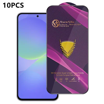  For Samsung Galaxy A36 5G 10Pcs Screen Protector Full Cover Anti-Static Clear High Aluminium-silicon Glass Film - Transparent