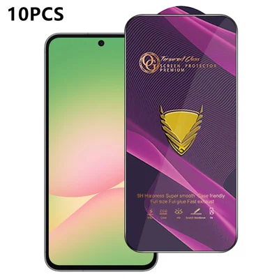 For Samsung Galaxy A56 5G 10Pcs Screen Protector Full Cover Anti-Static Clear High Aluminium-silicon Glass Film - Transparent