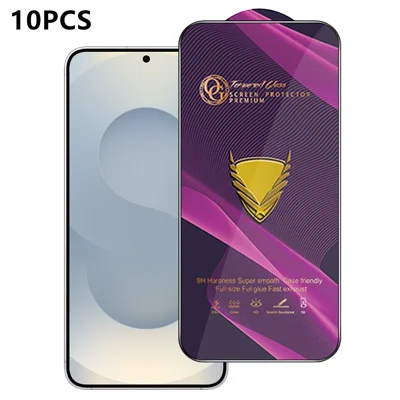  Pour Samsung Galaxy S25+ 10 pièces Protecteur d'écran Plein écran Anti-statique Film en verre transparent en aluminium-silicium haute résistance - Transparent