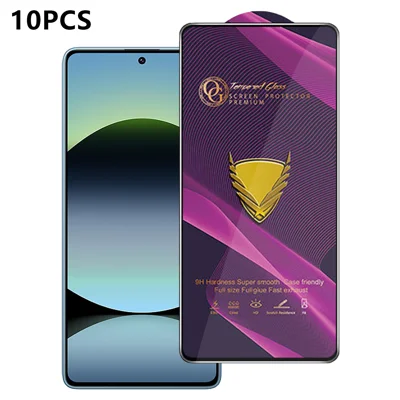 Voor Xiaomi Redmi Note 14 4G (163,25 mm) 10 stuks Screenprotector Volledige dekking Antistatisch Duidelijk Hoog aluminium-silicium glasfolie - Transparant