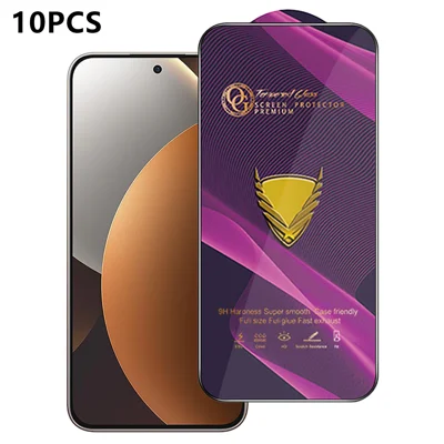 Voor Xiaomi Redmi Note 15 Pro 5G (Global) 10 stuks Screenprotector Volledige Dekking Anti-statische Duidelijke Hoge Aluminium-silicium Glasfolie - Transparant