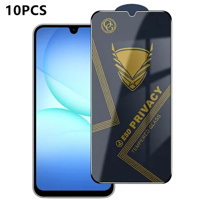 For Samsung Galaxy A27 5G 10Pcs Privacy Screen Protector 28° Anti-Spy Anti-Static High Aluminium-silicon Glass Film - Black