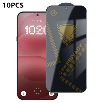 Voor Nothing Phone (4a) Pro 10 stuks Privacy Screen Protector 28° Anti-spionage Anti-statische Hoge Aluminium-silicium Glazen Film - Zwart