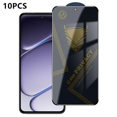  For OnePlus Nord CE6 Lite 5G 10Pcs Privacy Screen Protector 28° Anti-Spy Anti-Static High Aluminium-silicon Glass Film - Black