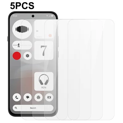 5Pcs For Nothing Phone (4b) Front Screen Protector 0.3mm 2.5D Tempered Glass Film, Not Full Covering - Transparent