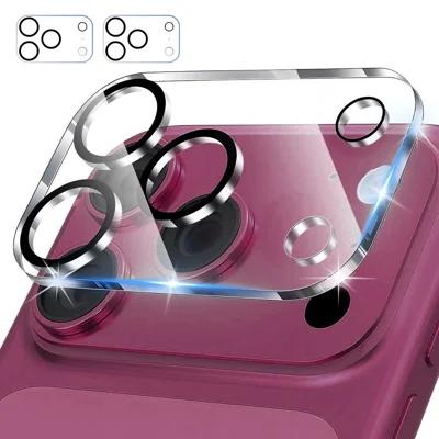 HAT PRINCE für iPhone 18 Pro 2-teiliger Kameraobjektivschutz ENKAY, gehärteter Glasfolie mit schwarzen Ring – Transparent