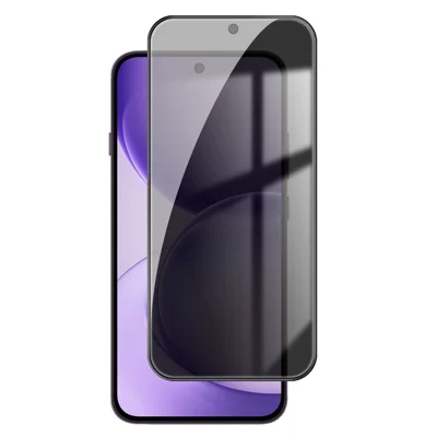 För Oppo Reno16 FS 5G Anti Spy sekretesshölje för helskärm Svart kant Hög aluminium-kiselfilmsfilm - Svart
