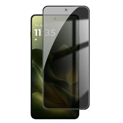  واقي شاشة أسود كامل لمحمول Motorola Edge 70 5G / Motorola Moto X70 Air 5G ضد التجسس والتجسس، فيلم من زجاج الألومنيوم والسيليكون عالي الصلابة - أسود