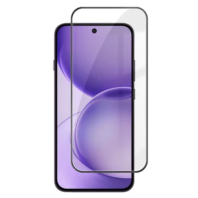 För Oppo Reno16 FS 5G HD Fullskärmsbeskyddar Silkesutskrift Svart kant Hög aluminium-kiselfilmsglas - Transparent