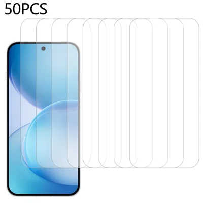 50 stuks Voor Oppo Reno16 5G (Global) / Reno16 Pro 5G (Global) Screen Protector Volledige Lijm Gehard Glas Duidelijke Screen Film (GEEN Volledige Bedekking) (Zonder Verpakking, met Doekjes Set, Stofabsorber, Gidssticker) - Transparant