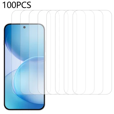 100 stuks voor Oppo Reno16 5G (Global) / Reno16 Pro 5G (Global) Screenprotector Volledige Lijm Krasbestendige Gehard Glasfolie (NIET Volledig Bedekkend) (Zonder Verpakking, met Doekjesset, Stofabsorber, Gidssticker) - Transparant