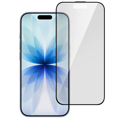 Dla iPhone 17e / 16e / 14 / 13 / 13 Pro AGC Glass Ochronnik Ekranu Jedwabne Nadruki Matowe Pełne Klejenie Pełna Ochrona - Czarny