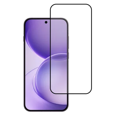 För Oppo Reno16 FS 5G / Reno16 F 5G Fullskärmsbeskyddare Silk Printing Full Lim HD Transparent Skärmfilm - Svart