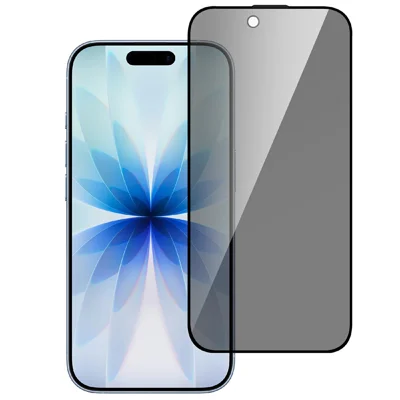 حامي شاشة زجاجي مقسّى لهاتف iPhone 18 Pro Max، فيلم واقي من التلصص بحواف قوسية 2.5D