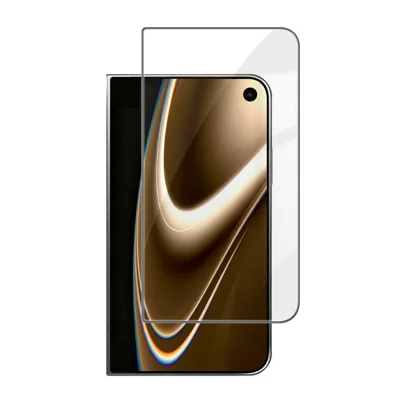 För iPhone Fold HD Fullskärmsprotektor med Silk Printing, svart kant, hög aluminium-siliciumglasfilm - Transparent