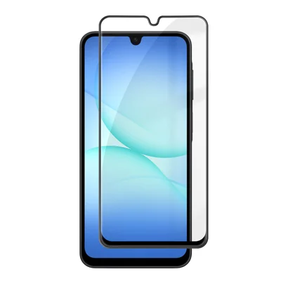 Für Samsung Galaxy A18 5G / Galaxy A18 4G HD Vollbildschutzfolie mit Seidendruck, schwarzer Rand, hochfester Aluminium-Silicium-Glasfolie - Transparent