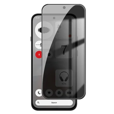 För Nothing Phone (4b) Anti Spy integritetsfullskärmsbeskydd Svart kant Hög aluminium-siliciumglasfilm - Svart