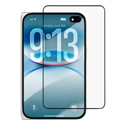 For iPhone Fold Crystal Clear Skærmværn med Silkeprintet Tempered Glass Skærmfilm