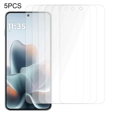5Pcs For Motorola Edge 70 Max 5G Front Screen Protector 0.3mm 2.5D Tempered Glass Film, Not Full Covering - Transparent