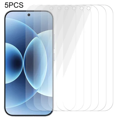 5 st till Xiaomi Redmi 17 5G / Redmi 17 4G Främre skärmskydd 0,3 mm 2,5D Härdat glasfilm, inte heltäckande – Transparent