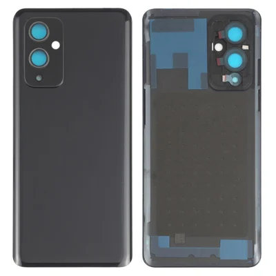 For OnePlus 9 (EU / US Version) OEM Battery Housing with Adhesive Sticker + Camera Lens Cover - Black