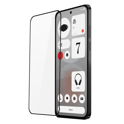  DUX DUCIS for Nothing Phone (4b) Full Screen Protector 2.5D Flat Screen Medium Alumina Glass HD Clear Film, Full Glue - Black