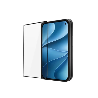 DUX DUCIS för iPhone Fold Fullskärmsbeskydd 2.5D platt skärm Medium Alumina Glas HD klart film, fullt lim - Svart