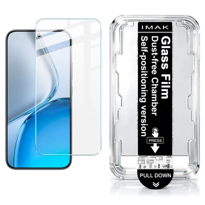IMA K dla Honor X80 Pro Max 5G Seria H Folia Ochronna ze Szklanym Ekranem Hartowanym z Narzędziem do Montażu Bez Kurzu - Przezroczysta (NIE Pełne Zakrycie) (Odcisk Palca) - Przezroczysta