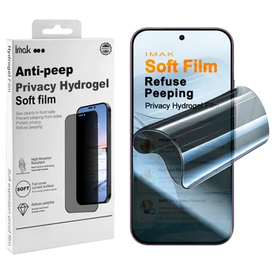 IMAK voor Xiaomi Redmi Turbo 5 5G / Xiaomi Poco X8 Pro 5G / Xiaomi Redmi K90 5G / Xiaomi Poco F8 Pro 5G / Xiaomi 17T Privacy Hydrogel Folie III Anti-Spionage Zachte TPU Volledig Schermprotectie (Vingerafdrukontgrendeling) - Zoals Afgebeeld