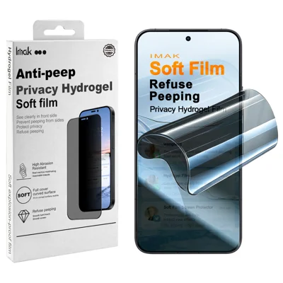 IMAK for Xiaomi Redmi Turbo 5 Max 5G / Xiaomi Poco X8 Pro Max 5G / Xiaomi Redmi K80 Ultra 5G / Xiaomi Redmi K90 Ultra 5G / Xiaomi Redmi K90 Max 5G / Xiaomi 17T Pro Privacy Hydrogel Film III Anti-Spy Soft TPU Full Screen Protector (Fingerprint Unlock) - As Shown