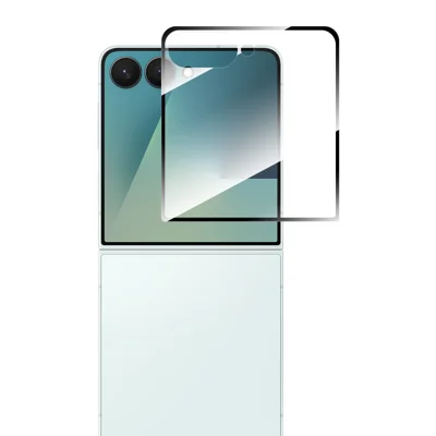 HAT PRINCE для Samsung Galaxy Z Flip8 ENKAY Защитная пленка 9H с шелкографией 0,26 мм с полным наклеиванием Полное покрытие Закаленное стекло - Прозрачное