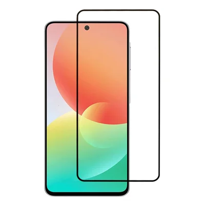 For Samsung Galaxy M47 5G Full Screen Protector Silk Printing Full Glue HD Clear Screen Film - Black