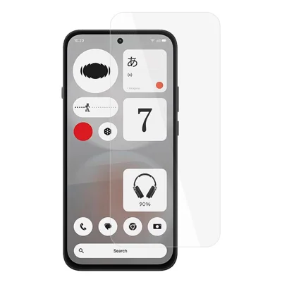 For Nothing Phone (4b) Screen Protector 2.5D High Aluminium-Silicon Glass Film Electroplated Coating (Not Complete Covering) - Transparent