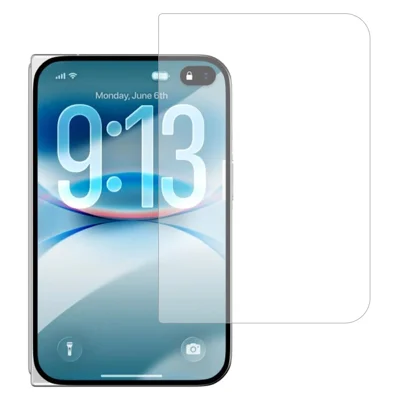 Für iPhone Fold Displayschutz 0,3 mm, abgerundete Kanten, gehärtetes Glasfolie, keine vollständige Abdeckung – transparent