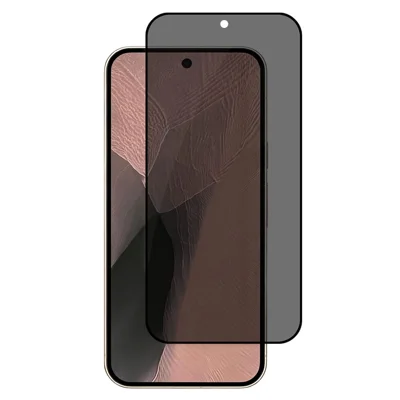 For Google Pixel 11 Pro / 11 / 10 Pro / 10 / 9 Pro / 9 Anti-Spy Full Screen Protector Silk Printing Full Glue Privacy High Aluminium-silicon Glass Film (Fingerprint Unlock) - Black