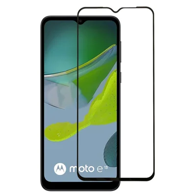 Für Motorola Moto E13 4G Seidendrucktemperiertes Glasfilm Vollkleber Anti-Explosion HD Vollbildschirmschutz