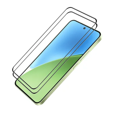  HAT PRINCE til Xiaomi Redmi Note 17 4G ENKAY 2 stk. Skærmværn 9H Silkeprint 0,26 mm Fuldlimet Helt Dækkende Hærdet Glasfilm - Gennemsigtig