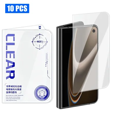 Dla iPhone Fold 10 szt. pełny ekran ochronny 3D zaokrąglone krawędzie HD folia hartowanego szkła - przezroczysty