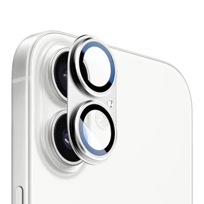  For iPhone 17 Camera Lens Protector Aluminum Alloy+Tempered Glass One-Piece Design AR+AF Anti-Reflective Lens Film - Silver
