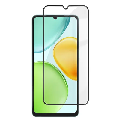 Für Honor 500 Smart 5G HD Vollbildschutzfolie Seidendruck Schwarzer Rand Hochwertige Aluminium-Silicium-Glasfolie – Transparent