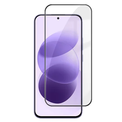 Til Xiaomi Redmi Note 17 4G HD fuldskærmsskærmværn med silkeprint sort kant høj aluminium-silicium glasfilm – transparent