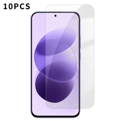 Til Xiaomi Redmi Note 17 4G 10 stk HD skærmprotector Højt aluminium-silicium Anti-fingeraftryk Hårdet glasfilm (ikke komplet dækning) – Transparent